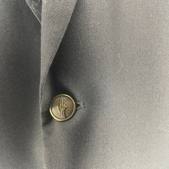 Dockers Black Two Button Single Vent Suit Jacket Blazer Sport Coat Size 42 L - Picture 5 of 6